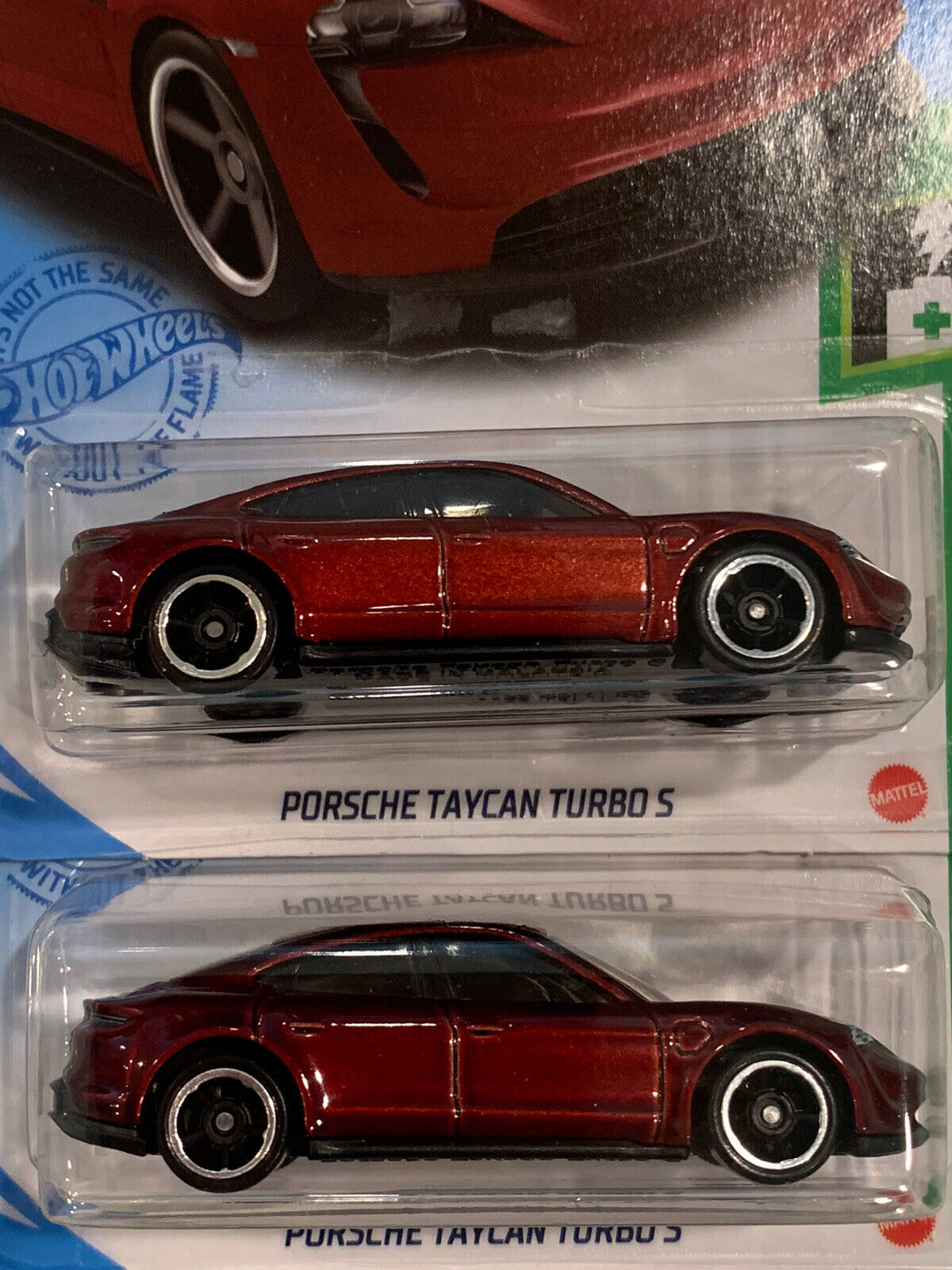 Error hot wheels porsche taycan turbo s red green speed color variation