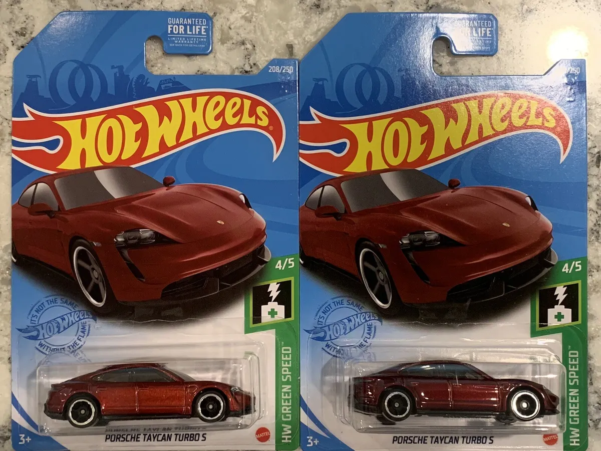 Error hot wheels porsche taycan turbo s red green speed color variation