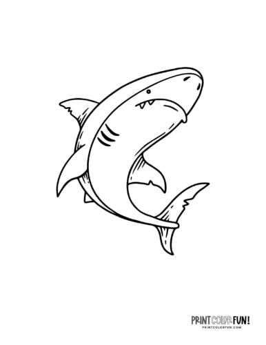 Shark clipart coloring pages dive into a sea of fun and creativity with these learning activities at