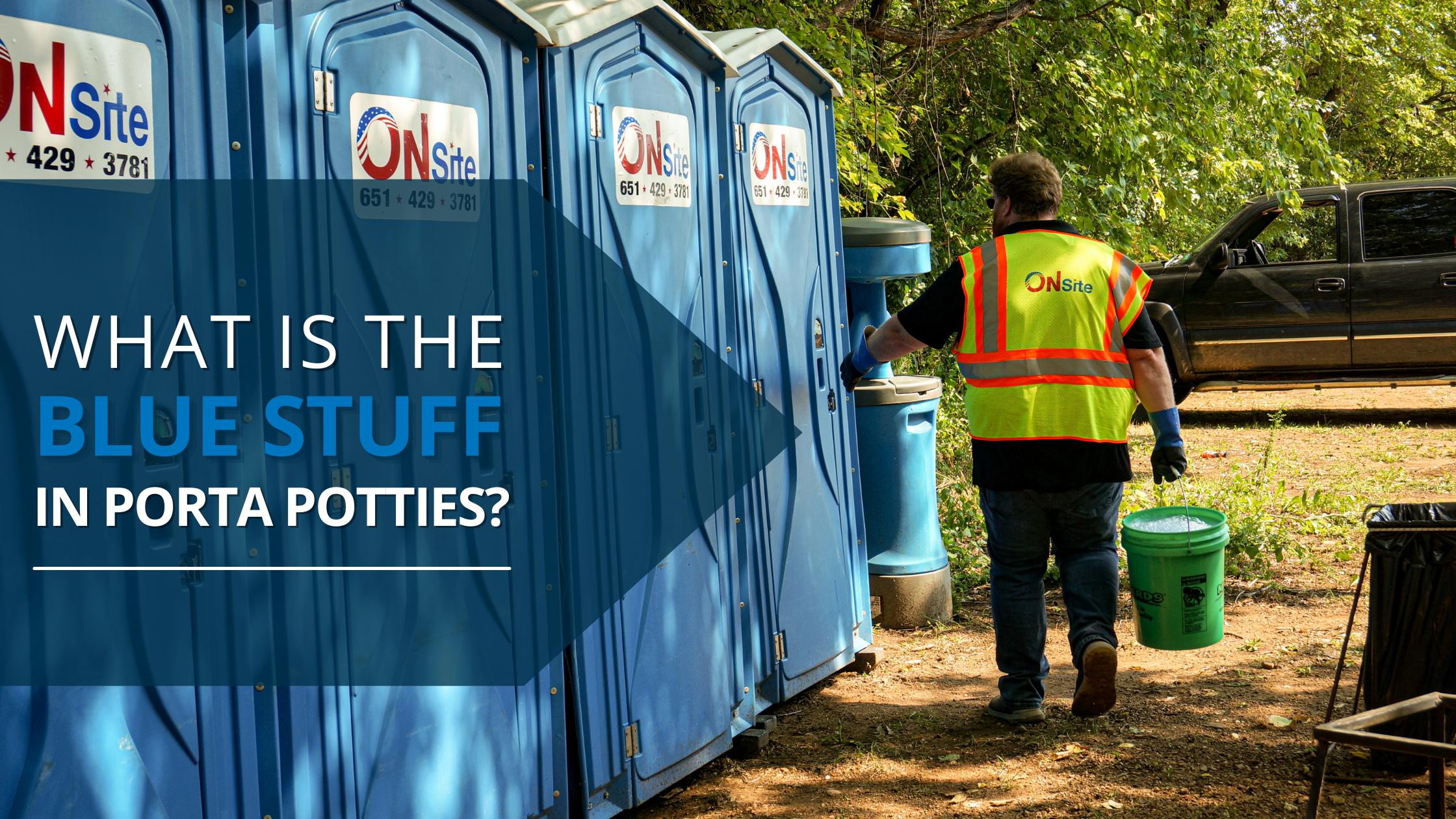 What is the blue chemical in porta potties blog on site co