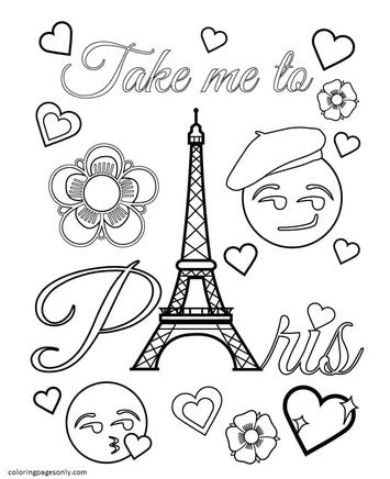 Free printable emojis coloring page