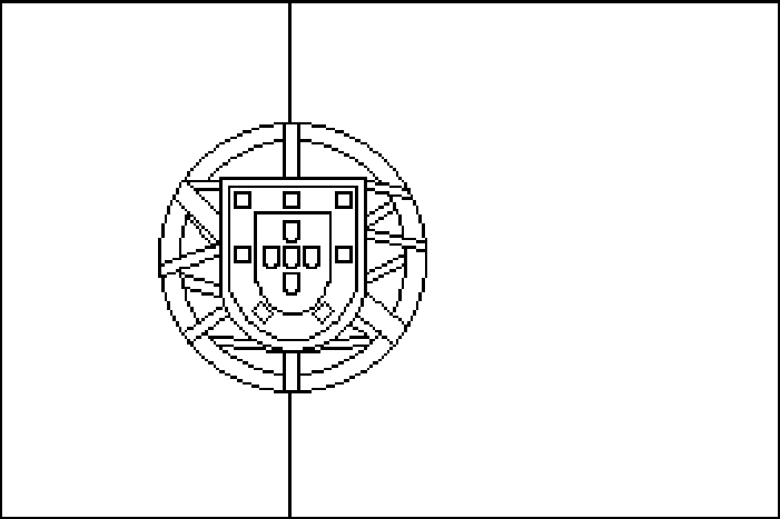 Portugal flag coloring picture