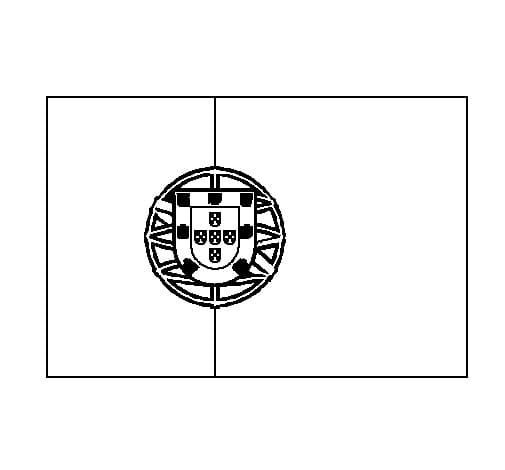 Flag of portugal coloring page