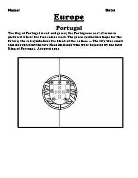 Portugal flag worksheet by northeast education tpt