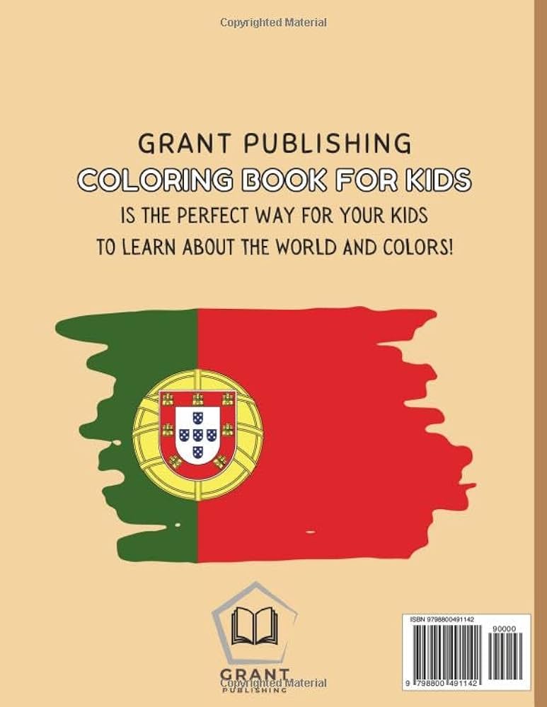 Portugal coloring book for kids with interesting facts publishing grant books