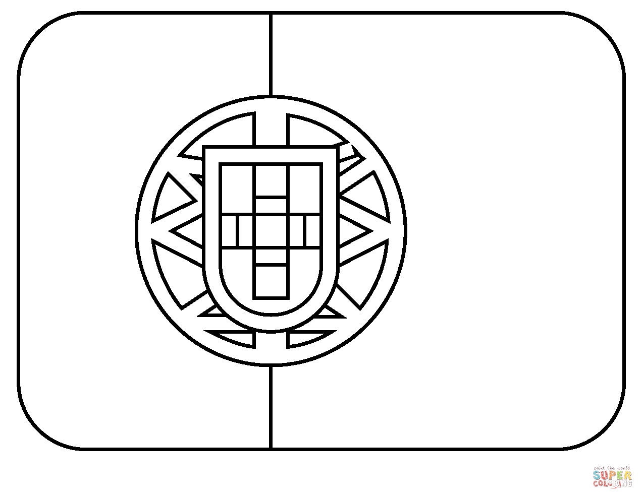 Flag of portugal emoji coloring page free printable coloring pages