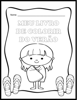 Portuguese summer color by number and coloring pages o verão tpt