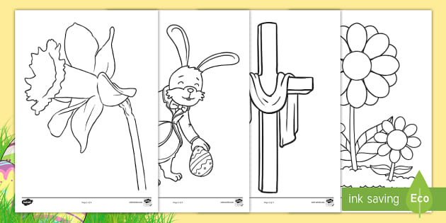 Easter louring pages englishportuguese