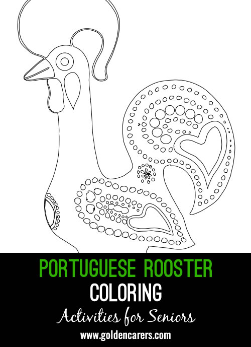 Portuguese rooster coloring