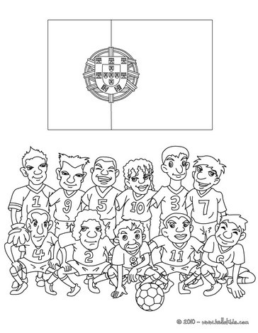 Team of portugal coloring pages