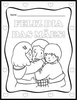 Dia das mães portuguese mothers day color by number and coloring pages