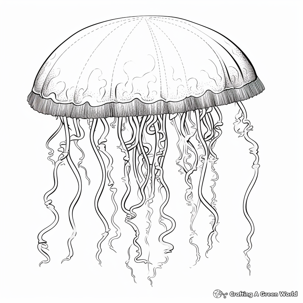 Jellyfish coloring pages