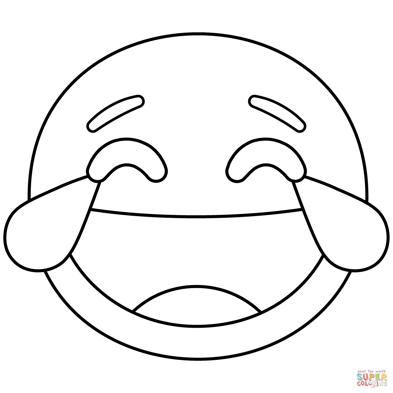 Face with tears of joy emoji coloring page free printable coloring pages