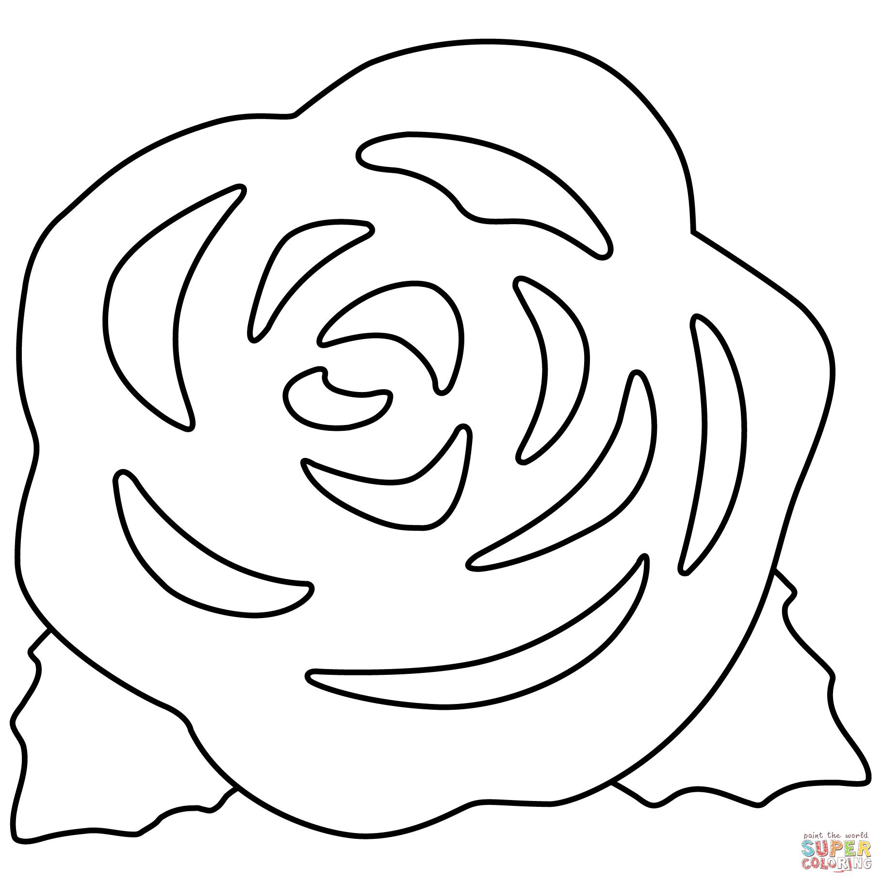 Rose emoji coloring page free printable coloring pages