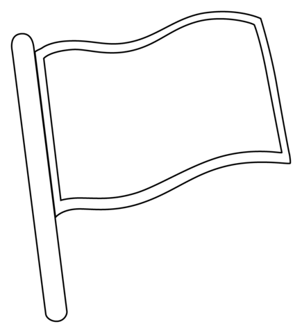 White flag emoji coloring page free printable coloring pages