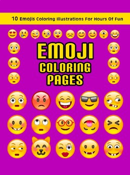 Emoji coloring pages tpt