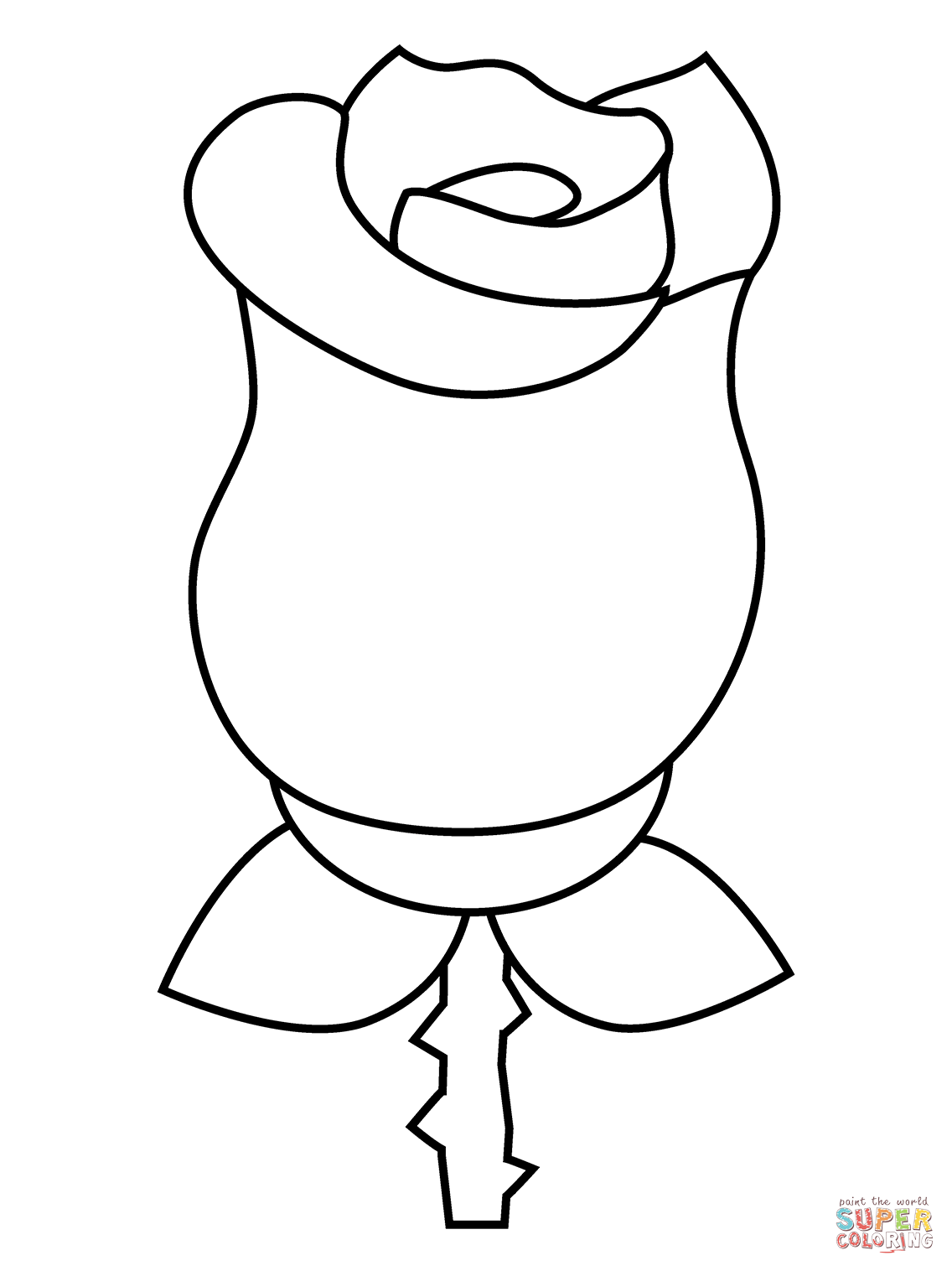 Rose emoji coloring page free printable coloring pages