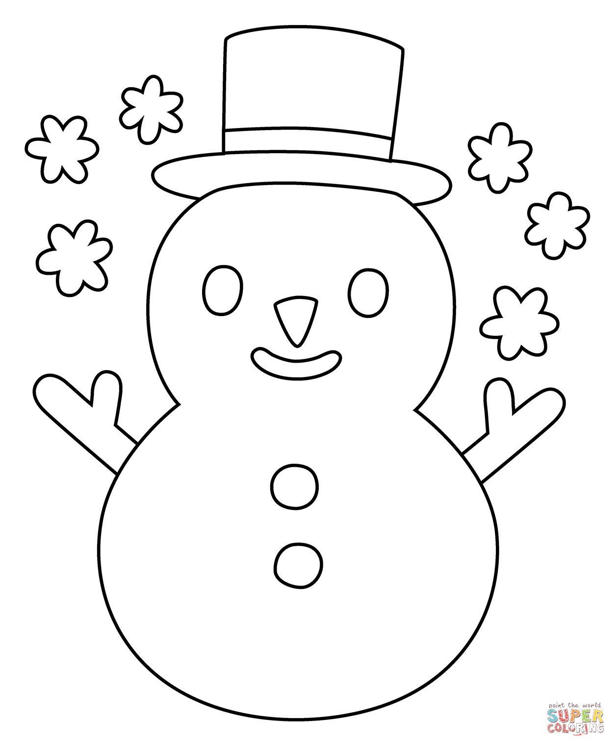 Snowman emoji coloring page free printable coloring pages