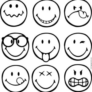 Emoji coloring pages printable for free download