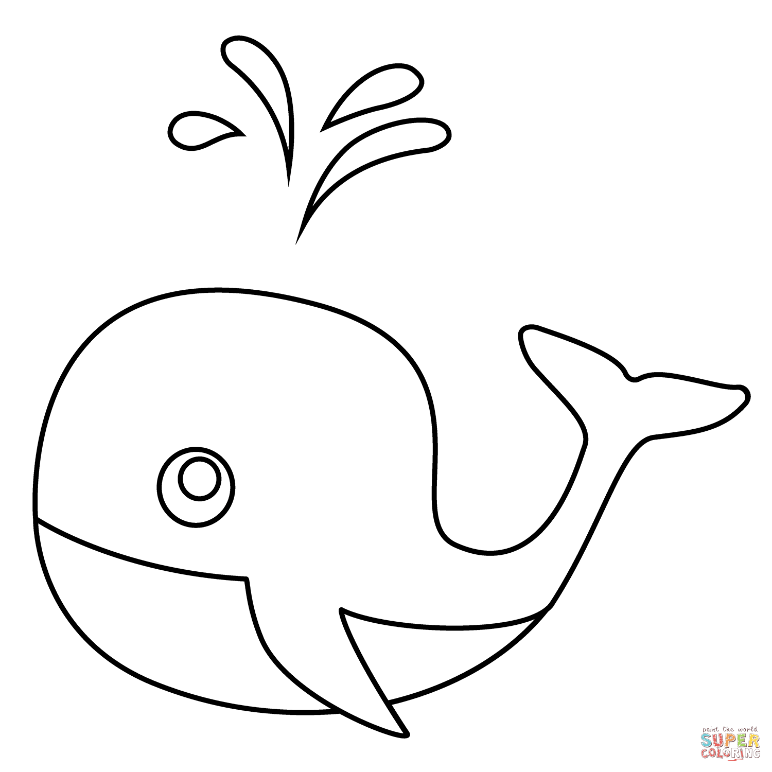 Spouting whale emoji coloring page free printable coloring pages