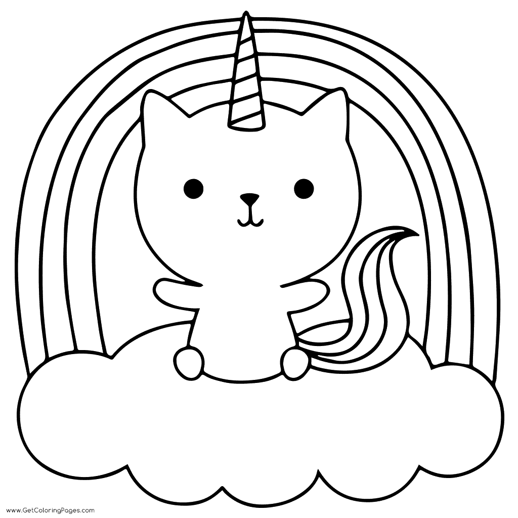 Kittycorn coloring pages printable for free download