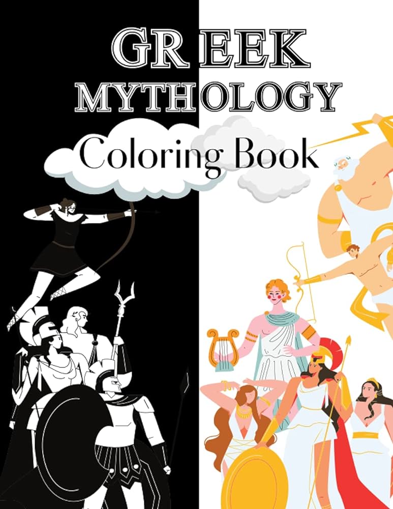 Greek mythology coloring book colouring pages for kids and adults for boys and girls greek gods legendary heroes poseidon hades zeus demeter and more fox jaimlan books