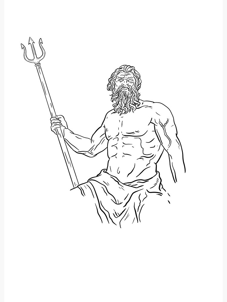 Poseidon art board print for sale by papijoe