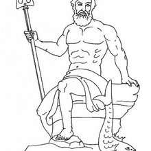 God poseidon coloring pages