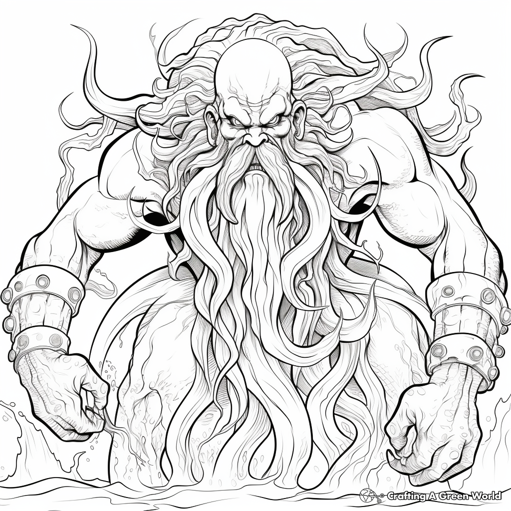 Kraken coloring pages