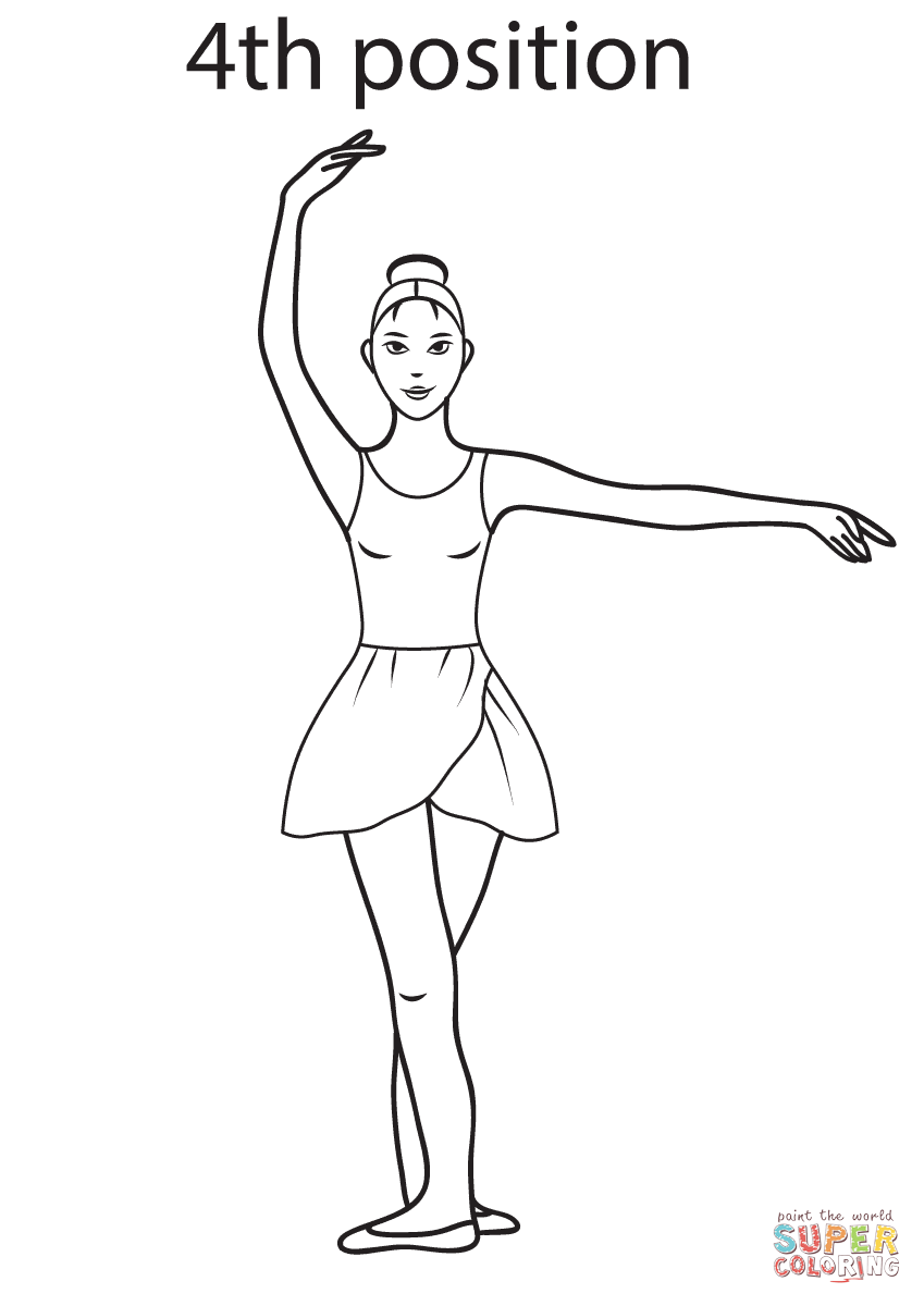 Ballet th position coloring page free printable coloring pages