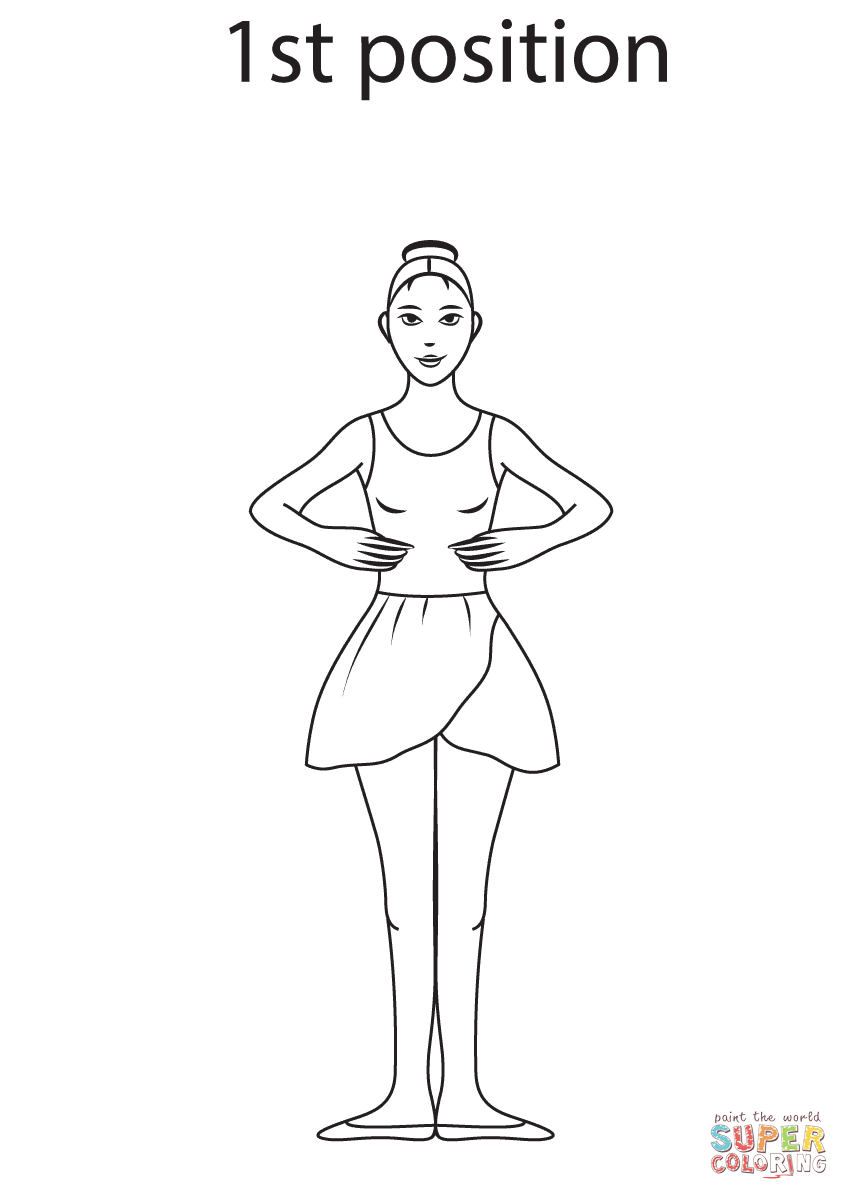 Ballet st position super coloring ballet positions dance coloring pages ballet lessons