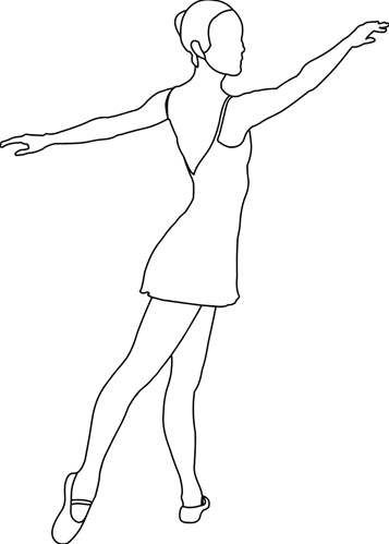 Ballet body position coloring pages