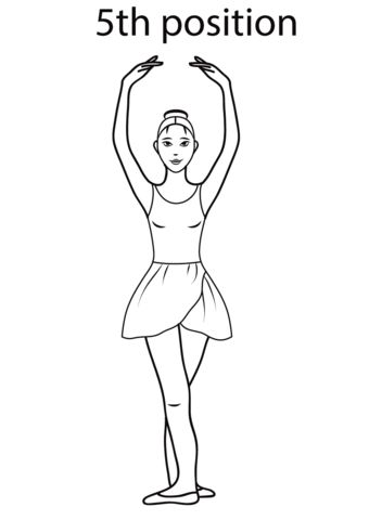 Ballet th position coloring page free printable coloring pages ballet lessons ballet positions dance coloring pages