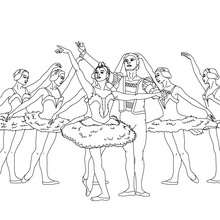 Ballet dancers final position coloring pages