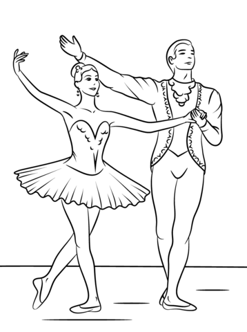 Dibujo de ballet la bella durmiente para colorear dibujos para colorear imprimir gratis