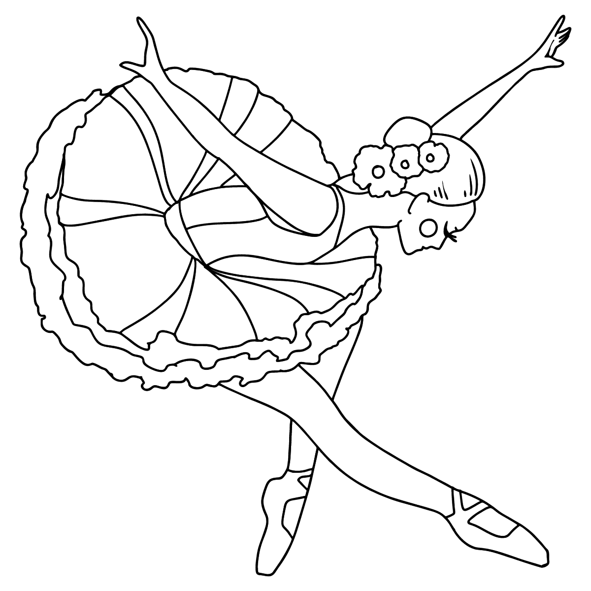 Dibujo de bailarina para colorear