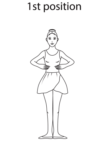 Ballet st position coloring page free printable coloring pag ballet positions dance coloring pag ballet lsons