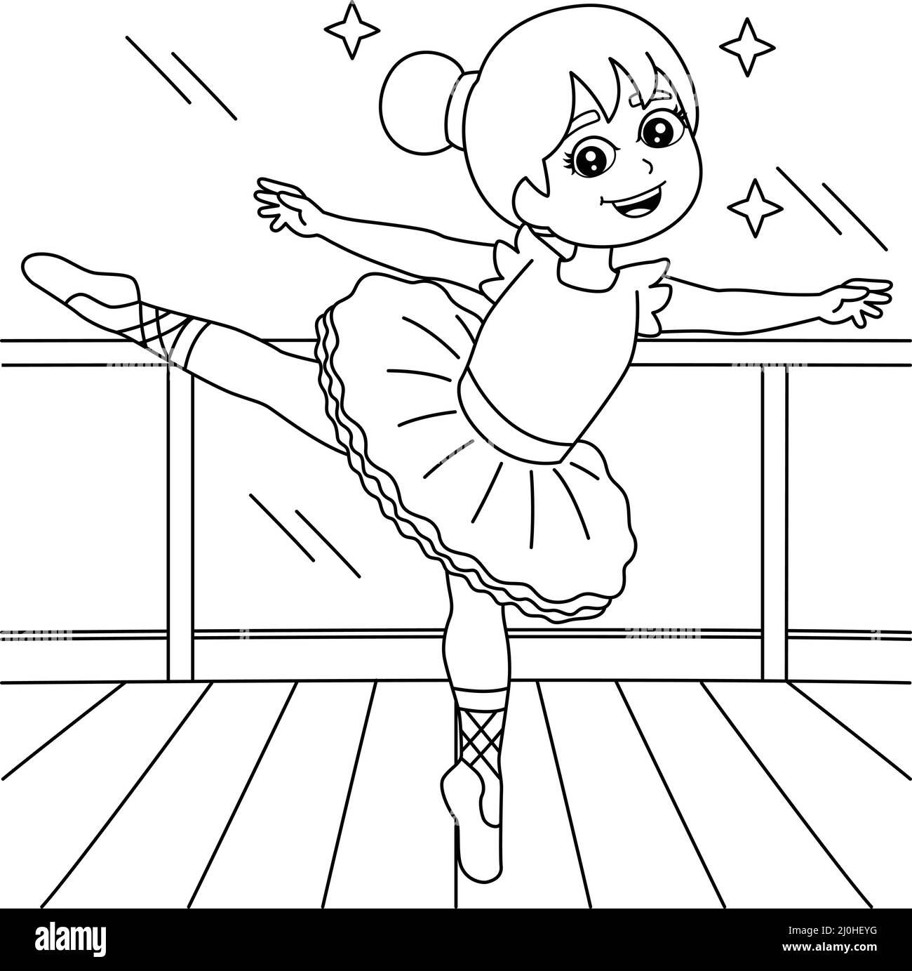 Child ballerina stock vector images