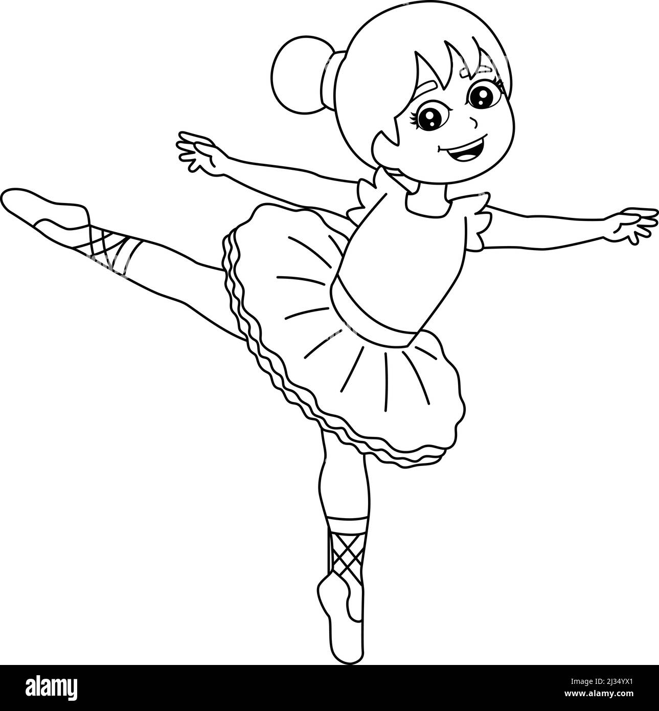 Child ballerina stock vector images