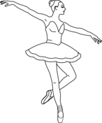 Dibujos de ballet para colorear