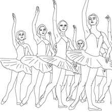 Ballet dancers final position coloring pages