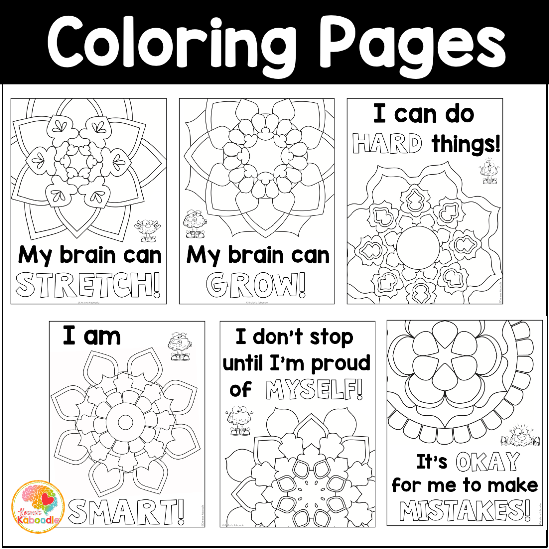 Growth mindset coloring pages positive affirmation pages for primary grades made by teachers