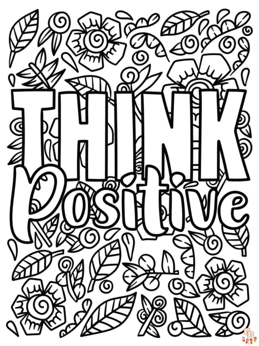 Printable positive affirmation coloring pages free