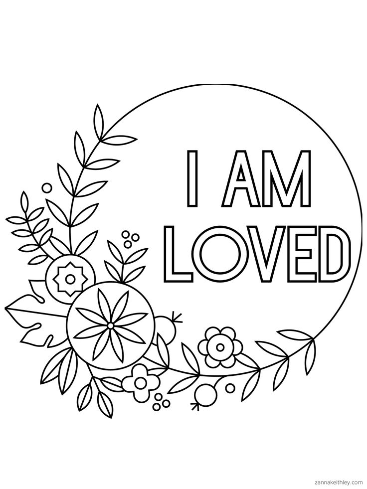 I am loved coloring page love coloring pages quote coloring pages coloring pages inspirational