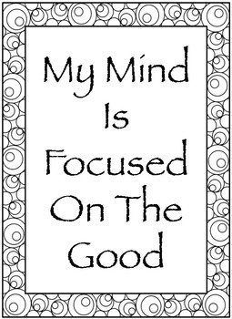 Positive affirmation coloring page by calm your body tpt