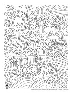 Positive sayings adult coloring pages woo jr kids activities childrens publishing