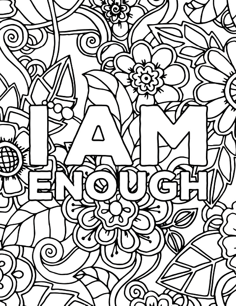 Floral affirmations coloring pages totallifecare