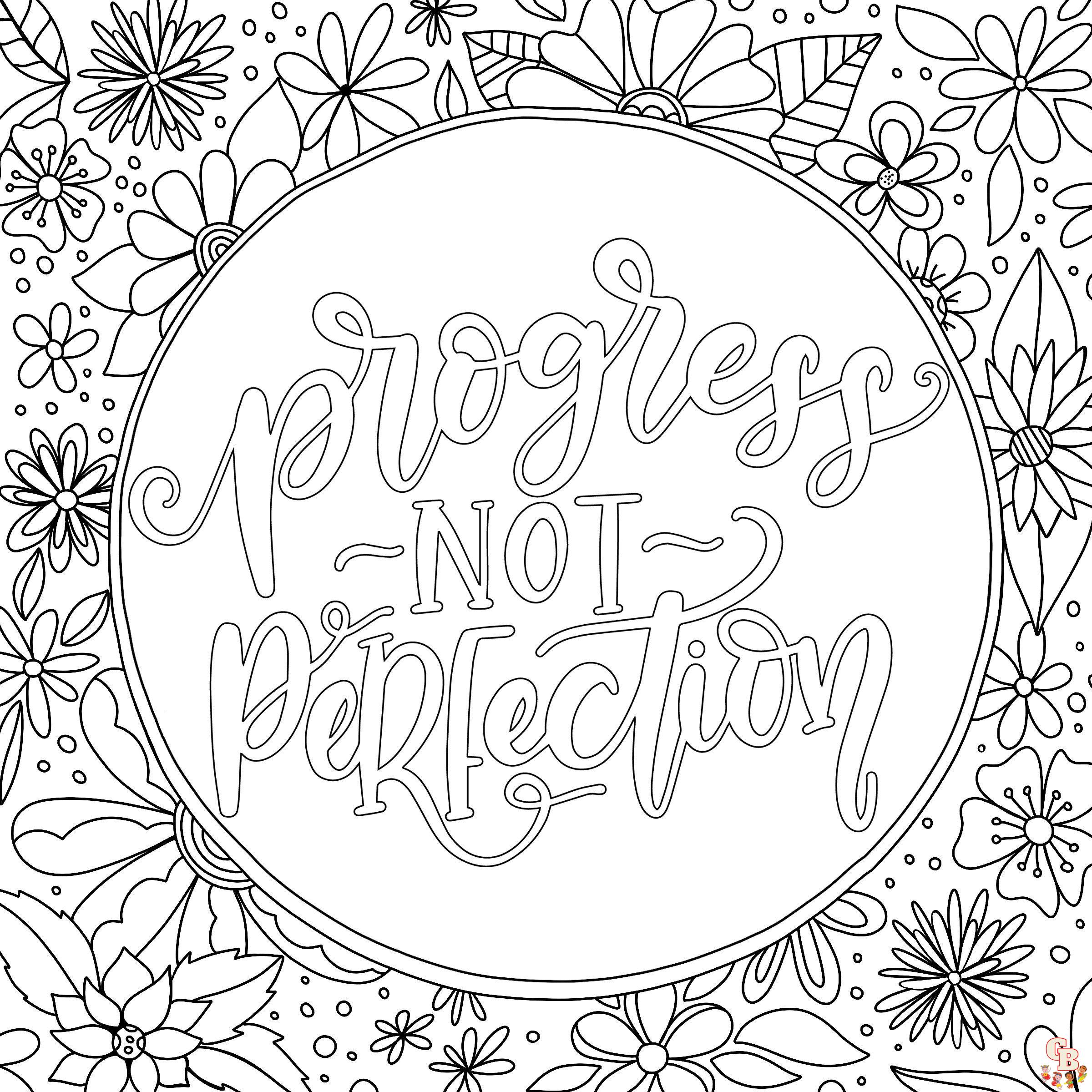 Printable positive coloring pages free for kids and adults