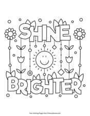 Positive messages coloring pages â free printable pdf from