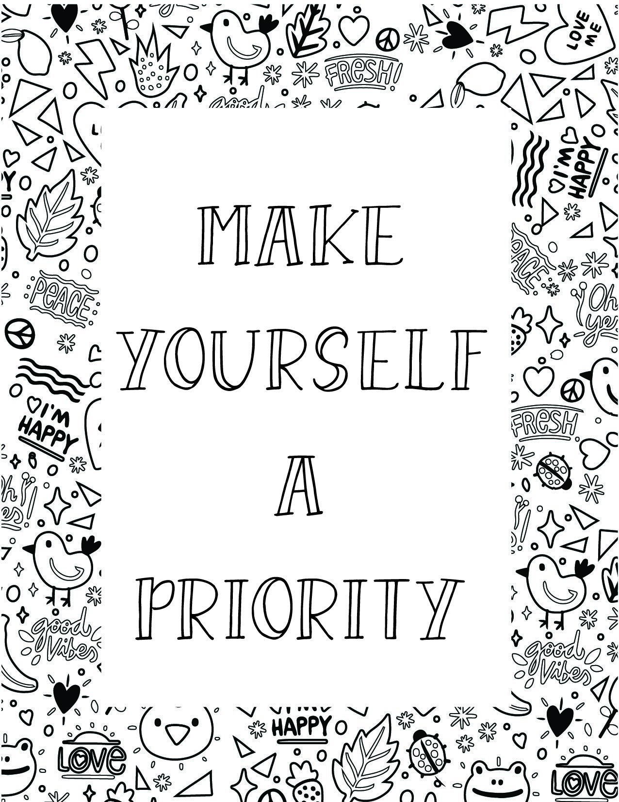 Best printable inspirational quote coloring pages